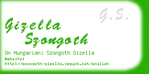 gizella szongoth business card